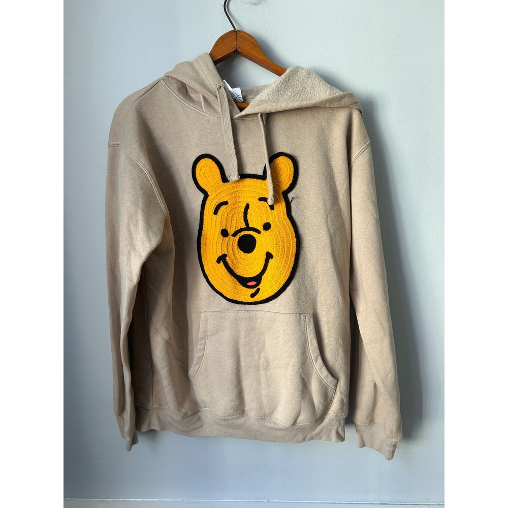 Disney Winnie the Pooh Sand Beige Chenille Patch Hoodie POSJ877-3L52 Large